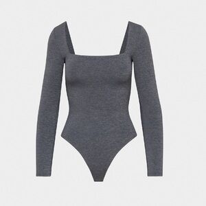 Heather Gray Original Contour Squareneck Bodysuit